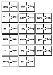 English Worksheet: indefinite pronouns puzzle