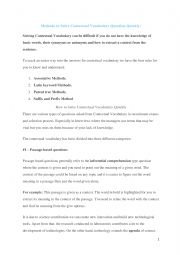 English Worksheet: methods to infer meaning