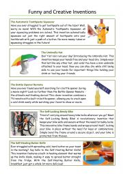 English Worksheet: Funny and Creative Inventions