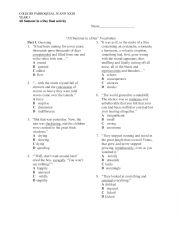 English Worksheet: All summer in a day 