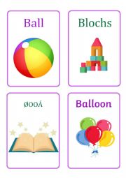 English Worksheet: Kids toys flashcards