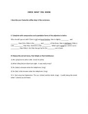 English Worksheet: Check what you know