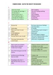 Common idioms and their meanings