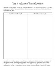 English Worksheet: Lamb to the slaughter comparison film/text