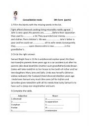 English Worksheet: consolidation activities for 9th form