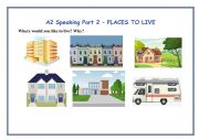 A2 KEY Cambridge Speaking Exam Part 2 and 3 PLACES TO LIVE