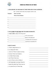 English Worksheet: There is There are