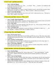 English Worksheet: Review Module 1 7th forms