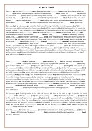 English Worksheet: ALL PAST TENSES