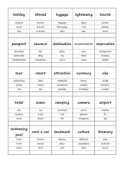 English Worksheet: Travel taboo