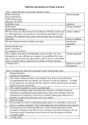 English Worksheet: Writing bisness letters