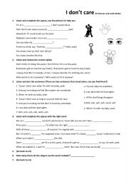 English Worksheet: the lazy song by bruno mars