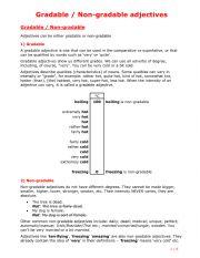 English Worksheet: Gradable and non-gradable