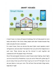 English Worksheet: Smart houses