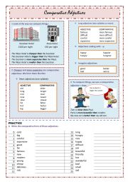 English Worksheet: Comparatives adjectives