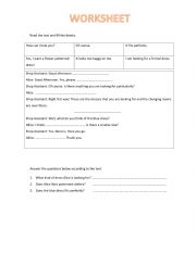 English Worksheet: As...As / Too / Enough