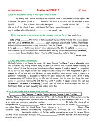 English Worksheet: Review Module 5 9th form