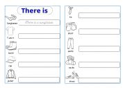 English Worksheet: There Is