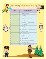 English Worksheet: Jobs descriptions