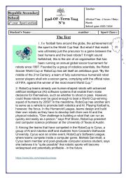 English Worksheet: bac sport test