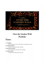 English Worksheet: Over the Garden Wall Mini-series Portfolio