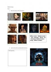 Monster House movie worksheet