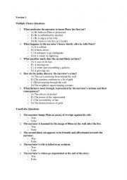 English Worksheet: E. A. Poe The Black Cat quiz