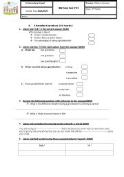 English Worksheet: Mid term test n1 2nd form arts