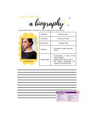 English Worksheet: Guided Writing - Emma Watson