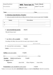 English Worksheet: house chores listening