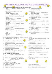 English Worksheet: Possessives