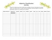 English Worksheet: Classifying Adjectives