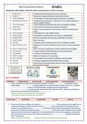 English Worksheet: IDIOMS AND EXPRESSIONS RELATED TO WINTER