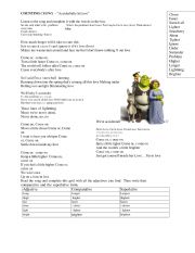 English Worksheet: Accidentally in Love - Comparatives and Superlatives