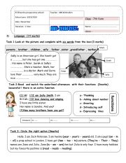 English Worksheet: mid term test 1