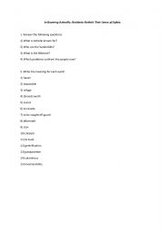 English Worksheet: Asheville Reading