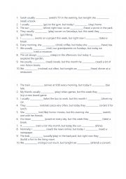 English Worksheet: Present simple/continuous