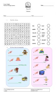 English Worksheet: Pointing out colours