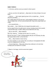 English Worksheet: Direct Speech