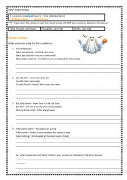 English Worksheet: First conditional Halloween