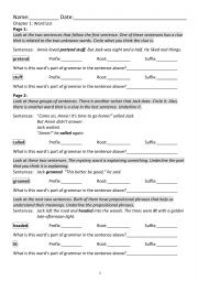 English Worksheet: Dinosaurs Before Dark