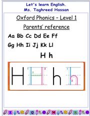 English Worksheet: Oxford Phonics level 1 h j k l