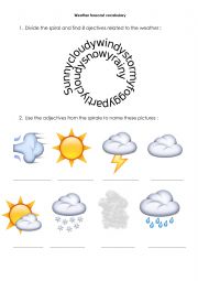 English Worksheet: Weather forecast worksheet