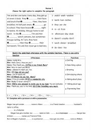 English Worksheet: review tasks 1