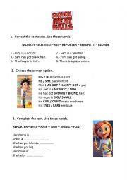 English Worksheet: Cloudy with a chance of meatballs