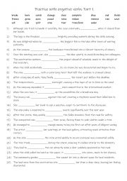 English Worksheet: B1+-B2 Practise with 25 ergative verbs Part 1