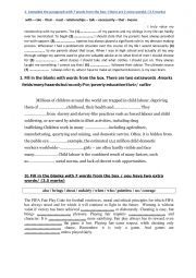 English Worksheet: fill in the blanks