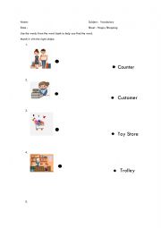 English Worksheet: Shopping vocabulary