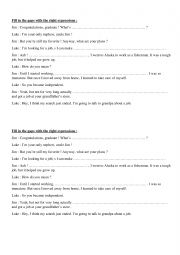 English Worksheet: time clauses conversation practise