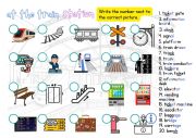 English Worksheet: At the Train Station - Vocabulary Match